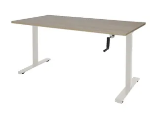 Dextro Slinger Bureau Zit-sta T-poot 120x80 Robson Eiken 25mm Wit - 1