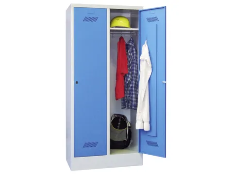 locker,HxBxD 1850x800x500mm,2vak,vak B 400mm,RAL7035,front RAL5010