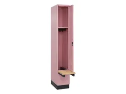locker met bank,HxBxD 1950x300x815mm,1vak,vak B 300mm,cilinderslot