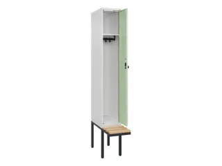 locker met bank,HxBxD 2120x300x815mm,1vak,vak B 300mm,draaigrendel - 2