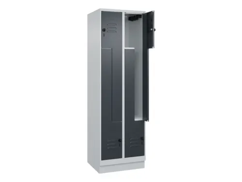 Z-garderobekast,HxBxD 1950x600x500mm,vak B 150/300mm,draaigrendel