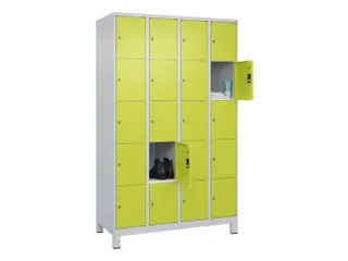 lockerkast,HxBxD 1950x1200x500mm,4x5vakken,vak B 300mm,cil.-slot - 1