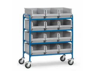 bijzetwagen,draagverm. 250kg,4etage(s),open,laadvl. LxB 940x470mm - 2