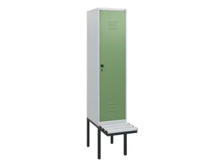 locker met bank,HxBxD 1950x400x815mm,1vak,vak B 400mm,draaigrendel - 1