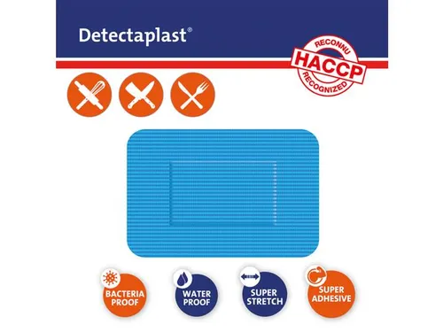 Detectaplast 8051 Pleister waterafstotend blauw 50x72mm 50 Stuks