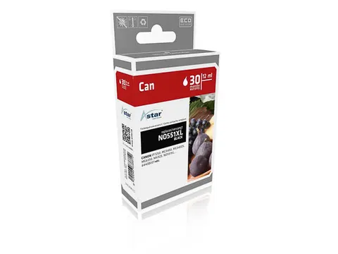 AS15115 Astar Canon CLI551XL IP inkt foto zwart HC rebuilt chip 11ml