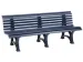 OUTLET Banc avec dossier Plastique 800x2000x450mm 13 lattes PVC 6 pied