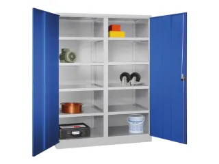 zwaarlastkast met openslaande deuren,RAL7035,front RAL5010 - 2