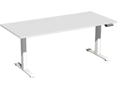 Elektrisch ihv bureau,HxBxD 730-1230x1800x800mm,blad lichtgrijs
