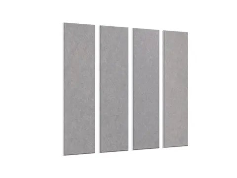 Akoestische PET-vilt wandtegels 30x120cm Lichtgrijs 4 Stuks