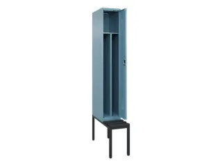 locker met bank,voor scheiding van kleding,HxBxD 2120x300x815mm,1vak - 1