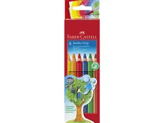 Kleurpotlood Faber-Castell Jumbo GRIP etui à 6 stuks