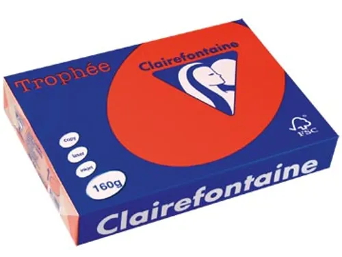 Trophée Intens gekleurd papier A4 160 gram 250vel Koraalrood