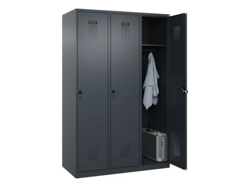 locker,HxBxD 1850x1200x500mm,3vak,vak B 400mm,draaigrendel
