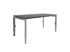 Bureau Linesto N4 hoogte instelbaar 160x80cm Logan eiken, Alu poot