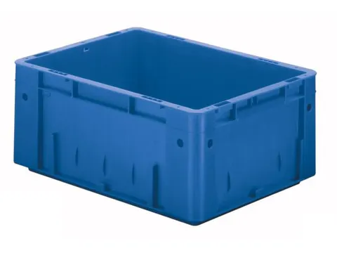 Euronorm Stapelkrat 175x400x300mm 14 5l Wanden/Bodem Gesloten Blauw