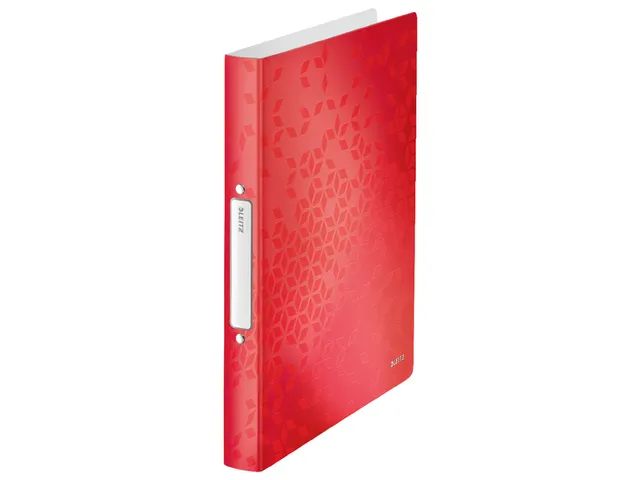 Ringband Leitz WOW A4 2-rings O-mechaniek 25mm PP rood