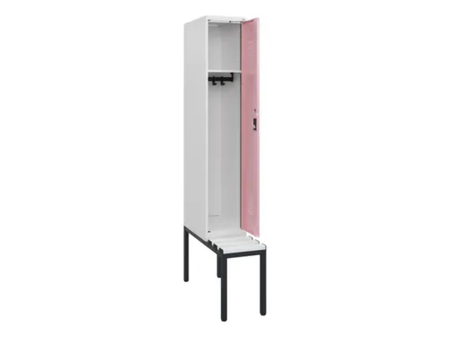 locker met bank,HxBxD 1950x300x815mm,1vak,vak B 300mm,cilinderslot
