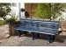 OUTLET Banc avec dossier Plastique 800x2000x450mm 13 lattes PVC 6 pied