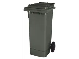 Vuilcontainer PE 80 liter HxBxD 930x448x530mm met wielen grijs