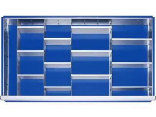 Indelingsset,M. Rasterprofiel,4Lengteverdeler/12Scheidingsplaten - 1