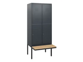 Dubbeldekse dekenkist,HxBxD 1950x800x815mm,2x2vak.,vak B 400mm - 1