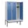 locker met bank,HxBxD 1950x1200x815mm,3vak,vak B 400mm,draaigrendel