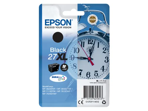 Inktcartridge Epson 27XL T2711 zwart HC C13T27114012