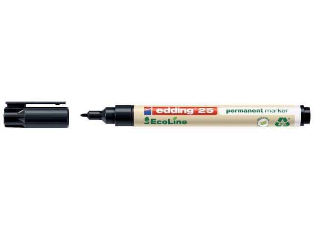 Viltstift edding 25 Ecoline rond 1mm zwart | ViltstiftenShop.nl