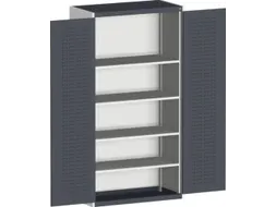 kast met sleufplaat,HxBxD 2000x1300x650mm,4xStalen bodem