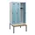 locker met bank,HxBxD 1950x900x815mm,3vak,vak B 300mm,draaigrendel