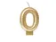 Verjaardagskaars cijfer 0 Folieballon Goud 10cm