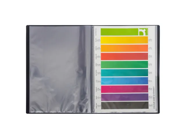 protège-documents, A4, 10 pochettes, noir