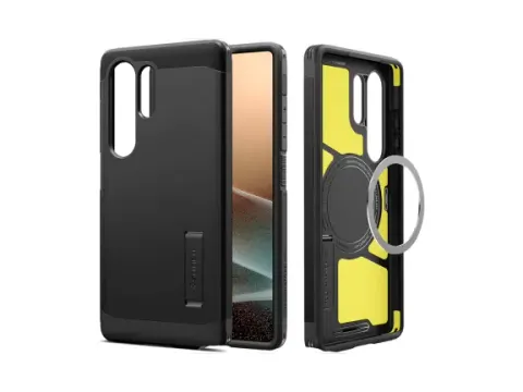 Spigen Tough Armor MagFit Samsung Galaxy S25 Ultra Hoesje Zwart