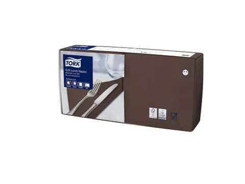 Tork 477872 Soft Lunchservet Advanced Bruin 33x33cm