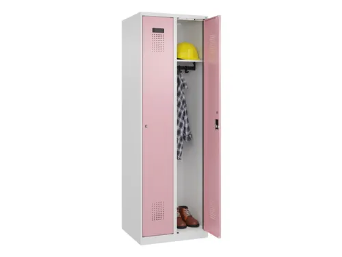 locker,HxBxD 1850x600x500mm,2vak,vak B 300mm,cil.-slot,staand op vloer