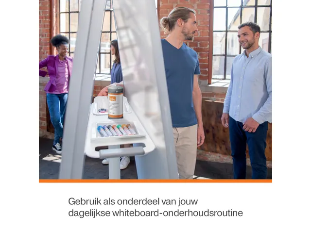 Whiteboardreinigingsdoekjes Nobo plasticvrij 100 stuks