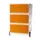 mobiel ladeblok,HxBxD 642x390x436mm,3lade(n),romp wit,front oranje