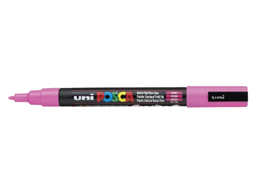 Verfstift Posca PC3M Fijne punt 0,9-1,3mm Roze