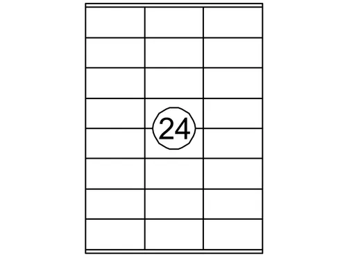 Etiket Quantore 70x36mm wit 2400st