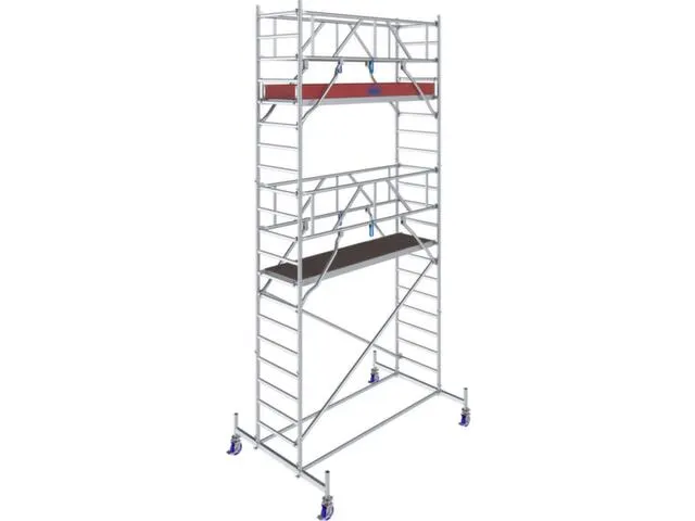 échafaudage roulant,H de travail 6,4m,échafaudage H 5,5m