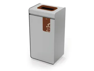 DURASORT Afvalbak sorteerunit 55L voor Organisch afval Grijs Bruin - 1