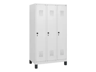 schoollocker,HxBxD 1630x900x500mm,3vak,vak B 300mm,draaigrendel,voeten - 2