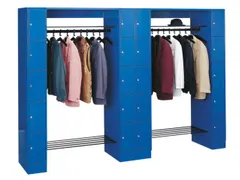 locker met kapstok,HxBxD 1950x2840x480mm,romp RAL7016,front RAL7016