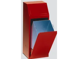 afvalverzamelaar 1x68l HxBxD 1000x400x400mm binnenbak staal Rood
