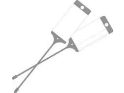 Goederenlabel PP lichtgrijs blanco gelijnd