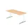 In hoogte verstelbaar bureau,HxBxD 680-850x1800x800mm,blad esdoorn