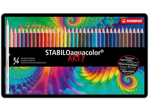 Kleurpotloden Stabilo Aquacolor 36Stuks Metalen Etui Assorti