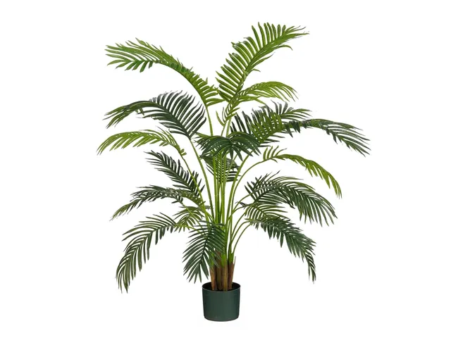Kunstplant Mica Areca palm in pot groen 120x140cm
