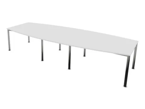 vergadertafel,HxBxD 740x3600x1400mm,vatvormig,Bl-wit